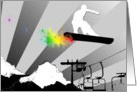 snowboard powder trail card