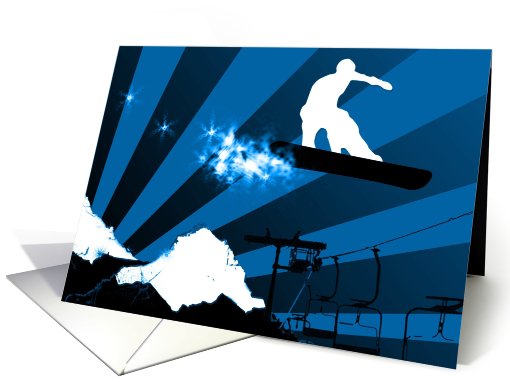 snowboard powder trail card (712071)