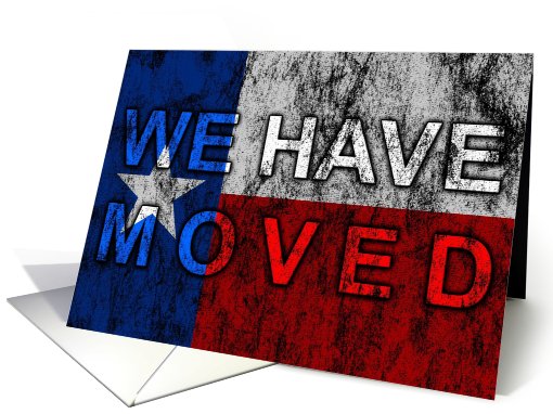 texas flag moving announcement card (714372)