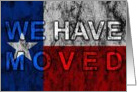 texas flag moving announcement card