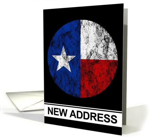 texas flag new address announcement card (714495)