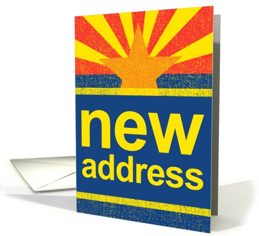 arizona flag new address announcement card (714502)
