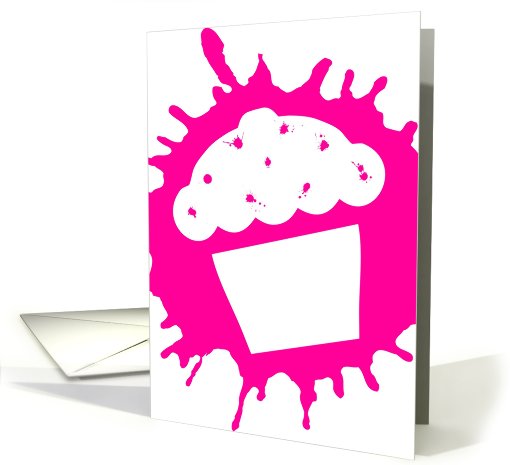 cupcake splat party invite card (716151)