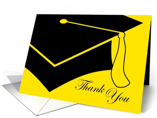 graduation cap thank you card (718249)