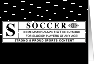 soccer warning label card
