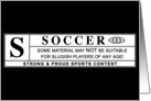 soccer warning label card
