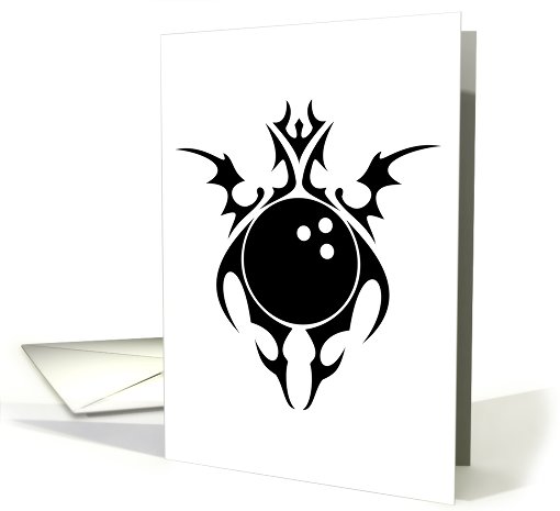 tribal bowling ball card (718464)