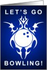 let’s go bowling : tribal bowling ball card