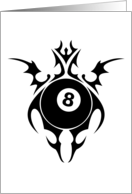 tribal eight ball card