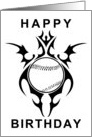 tribal baseball happy birthday card