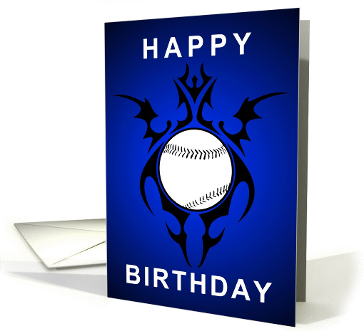 tribal baseball happy birthday card (719063)