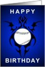 tribal baseball happy birthday card