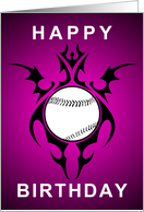 tribal softball happy birthday card