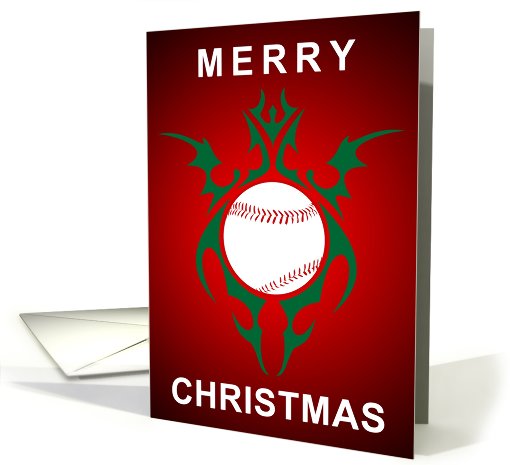 tribal baseball merry christmas card (719068)