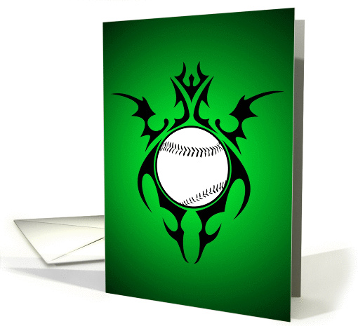 tribal baseball party invitation card (719080)