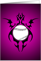 tribal baseball party invitation card