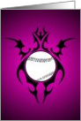 tribal baseball party invitation card