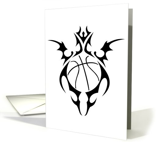 tribal basketball party invitation card (719084)