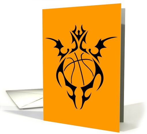 tribal basketball party invitation card (719086)