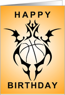 tribal basketball happy birthday card