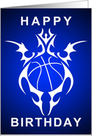 tribal basketball happy birthday card