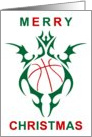 tribal basketball merry christmas card