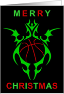 tribal basketball merry christmas card