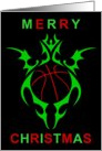 tribal basketball merry christmas card