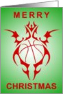 tribal basketball merry christmas card