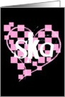 checkered ska heart card