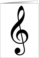 treble clef card