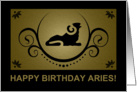 happy birthday aries (sophistications) card