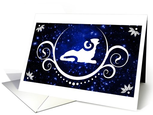 aries birthday invitation (sophistications) card (719203)