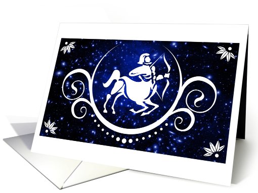 sagittarius birthday invitation (sophistications) card (719206)