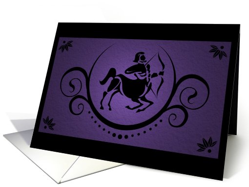 sagittarius birthday invitation (sophistications) card (719207)