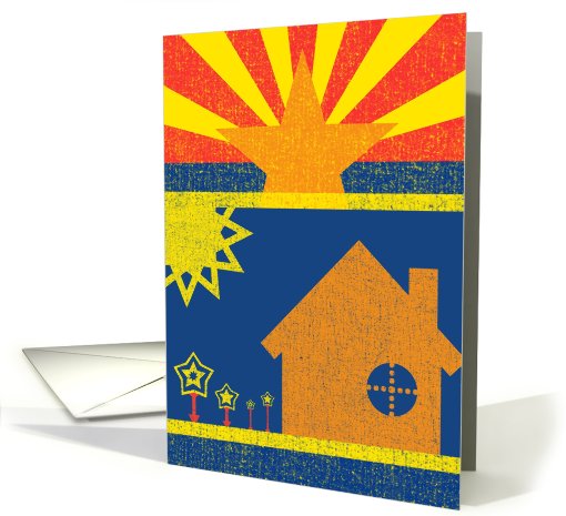 arizona flag new address announcement card (719648)