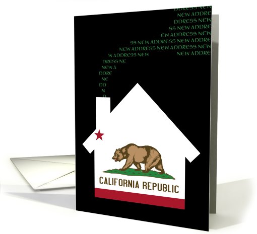 new california address (flag) card (719692)