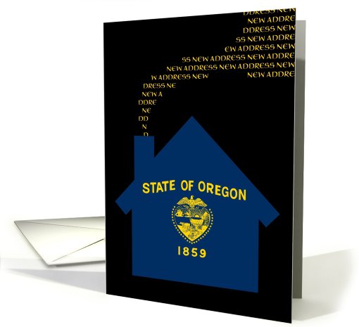 new oregon address (flag) card (719693)