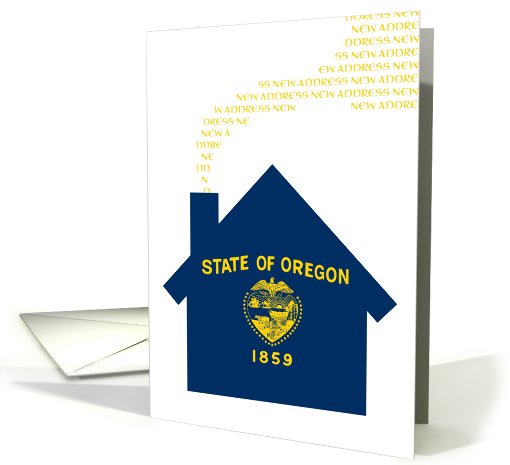 new oregon address (flag) card (719695)