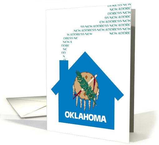 new oklahoma address (flag) card (720106)