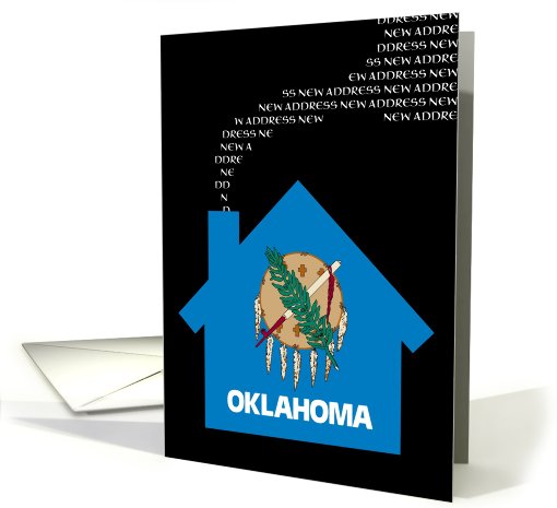 new oklahoma address (flag) card (720107)