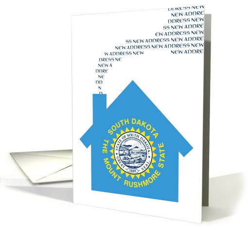 new south dakota address (flag) card (720125)