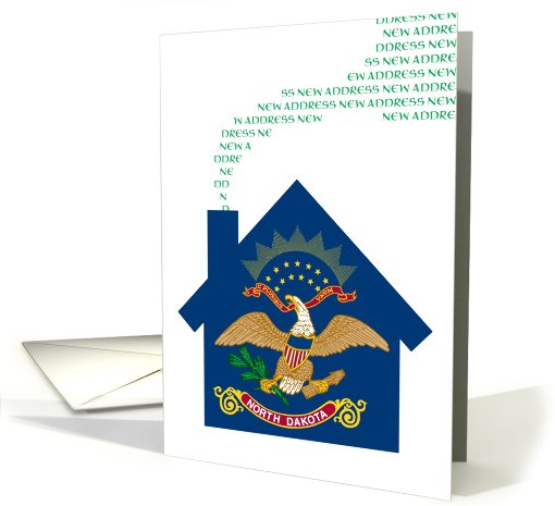 new north dakota address (flag) card (720131)