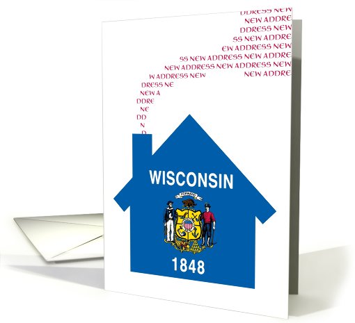 new wisconsin address (flag) card (720210)