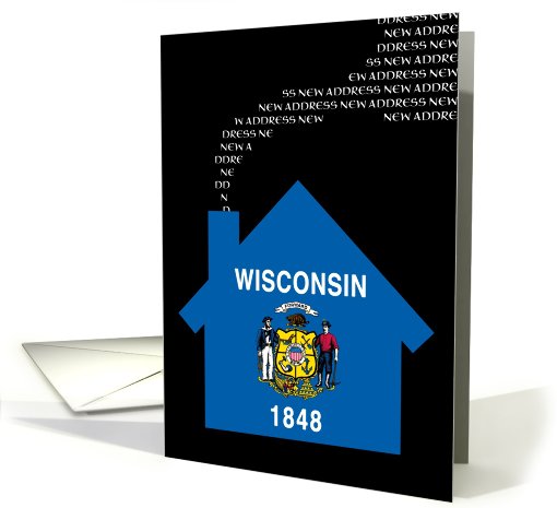 new wisconsin address (flag) card (720213)