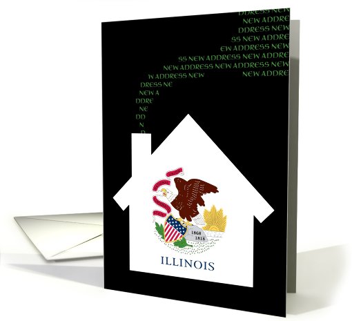 new illinois address (flag) card (720218)