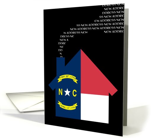 new north carolina address (flag) card (720944)