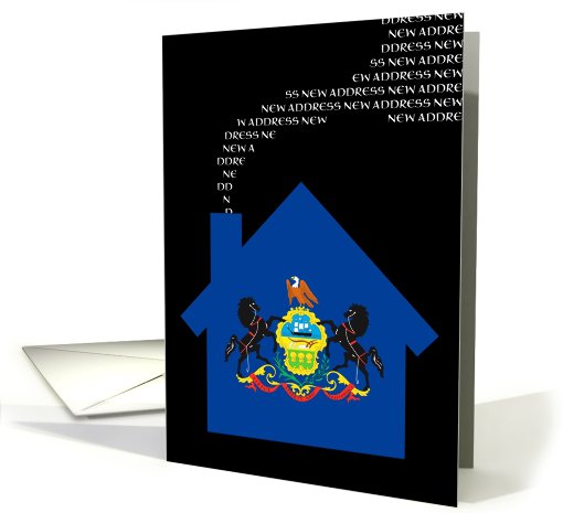 new pennsylvania address (flag) card (720967)