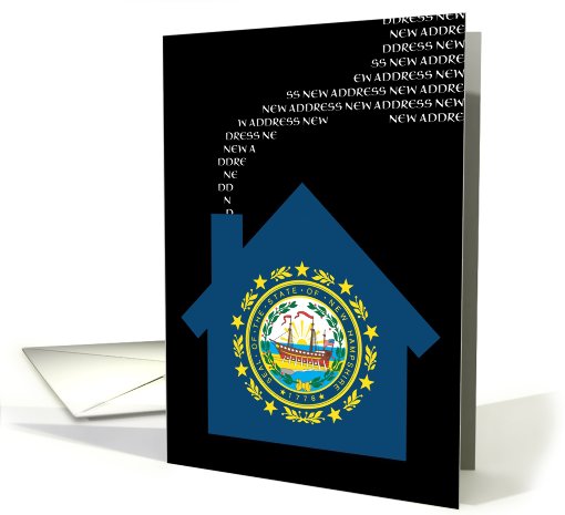 new hampshire new address (flag) card (721003)