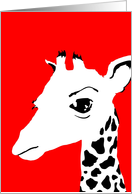giraffe pop art card